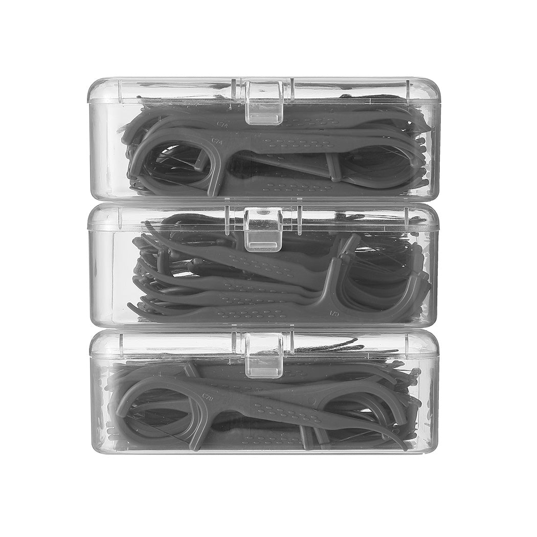 MINISO BAMBOO CHARCOAL SMOOTH THIN ANTIBACTERIAL DENTAL FLOSSERS (50 PCS*3） 2012269410108 DENTAL FLOSS