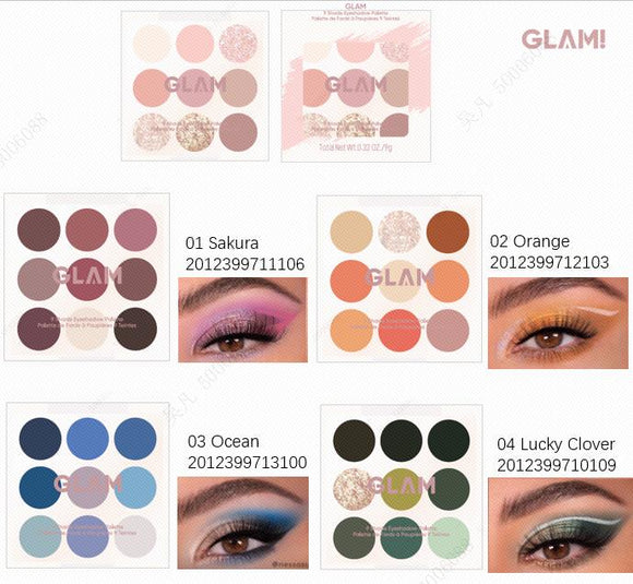 MINISO GLAM 9 SHADE EYESHADOW PALETTE (03 OCEAN) 2012399713100 EYESHADOW
