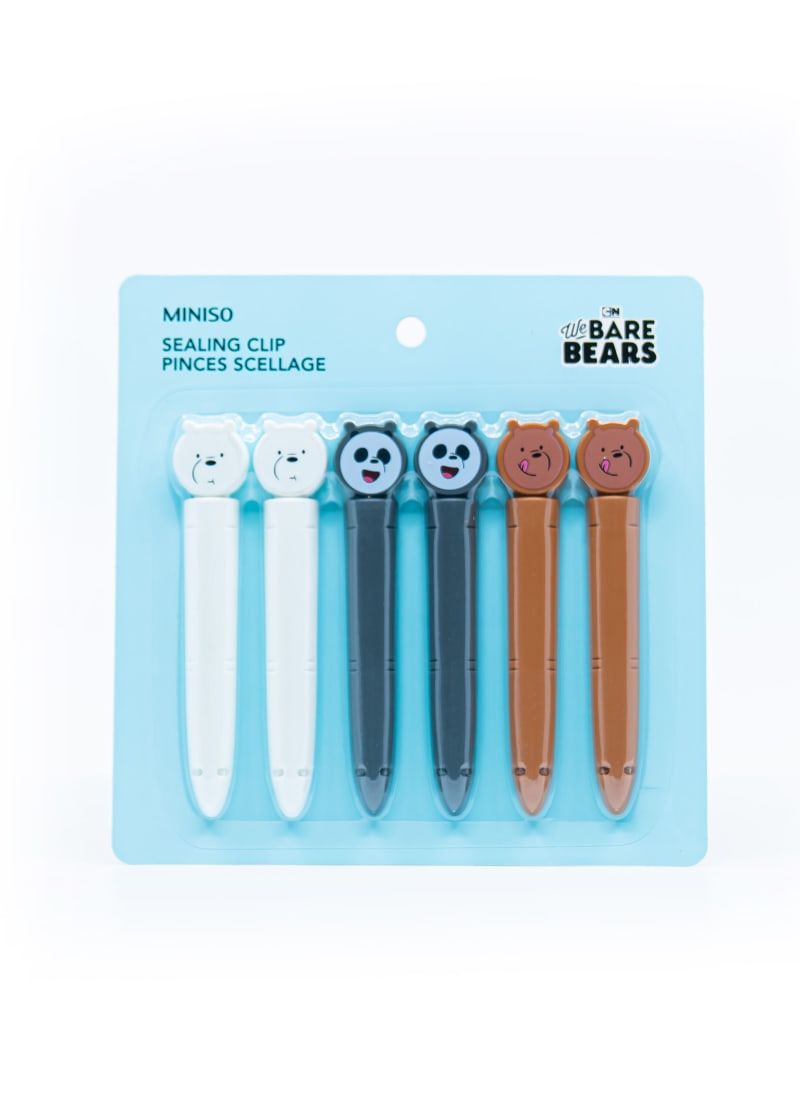 MINISO WE BARE BEARS COLLECTION SEALING CLIP (6 PCS) 2012786410100 SEALING CLIP