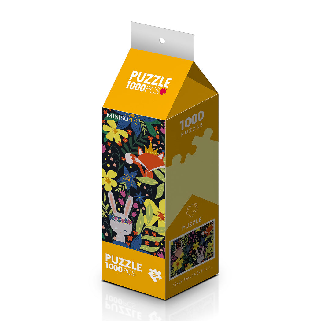 MINISO 1000-PIECE MILK CARTON PACKAGING PUZZLE 42*29.7CM(FLOWERS & PLANTS) 2012824510106 DIY PUZZLE