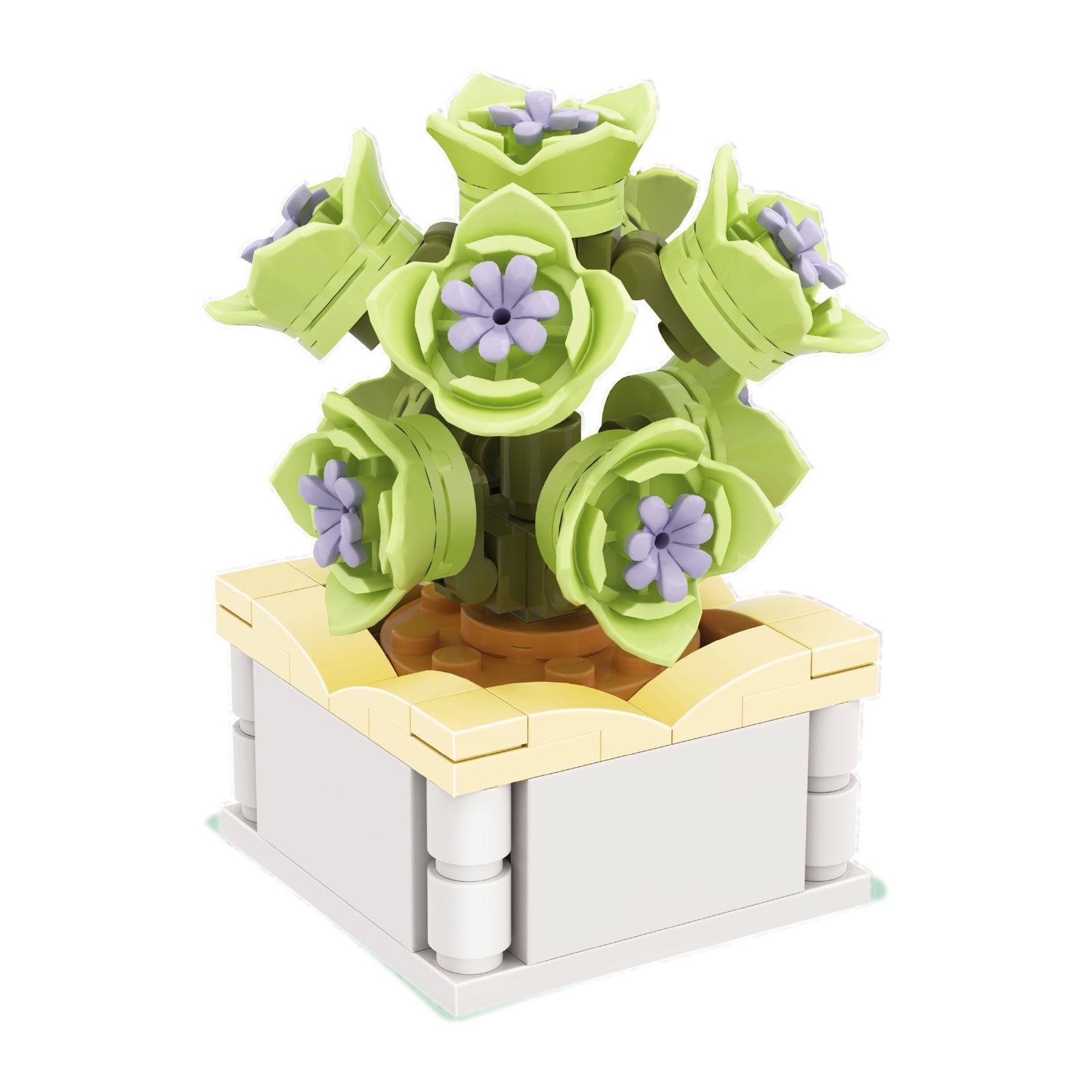 MINISO FLOWER LANGUAGE SERIES SUCCULENT PLANTS BUILDING BLOCKS(LOVE MELODY OF LIGHT) 2013068013101 BUILDING BLOCKS