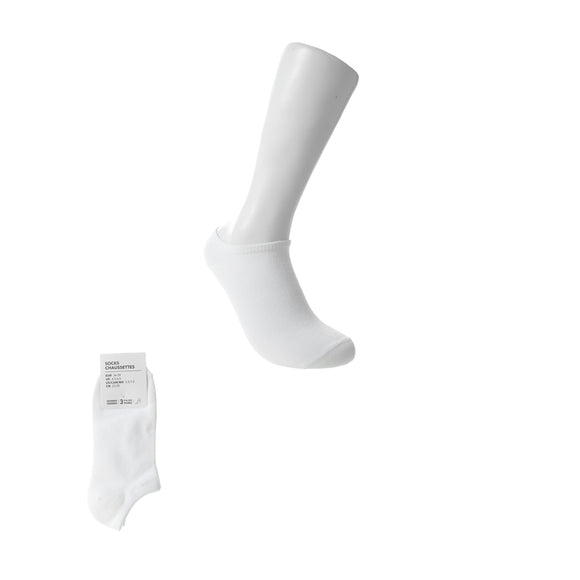 MINISO WHITE LOW-CUT SOCKS (3 PAIRS) 2013101810100 WOMEN'S LOW-CUT SOCKS