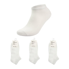 MINISO BREATHABLE MESH WOMEN'S ANKLE SOCKS 3 PAIRS ( WHITE ) 2013173711107 WOMEN'S LOW-CUT SOCKS