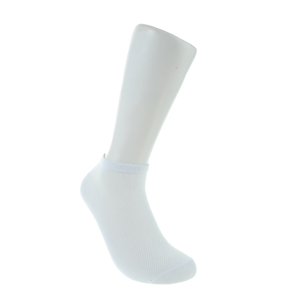 MINISO BREATHABLE MESH WOMEN'S ANKLE SOCKS 3 PAIRS ( WHITE ) 2013173711107 WOMEN'S LOW-CUT SOCKS