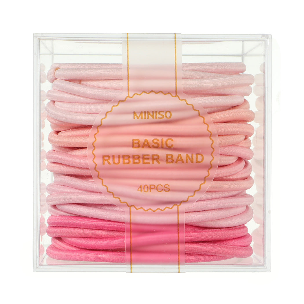 MINISO COLORFUL HAIR TIES WITH CONTAINER (40 PCS) 2013200610106 RUBBER BAND