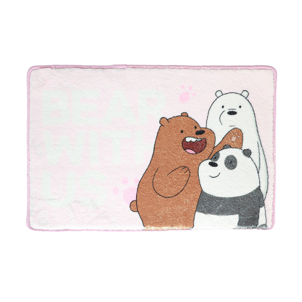MINISO WE BARE BEARS COLLECTION 5.0 PLUSH FLOOR MAT ( PINK ) 2013358412102 LIFE DEPARTMENT