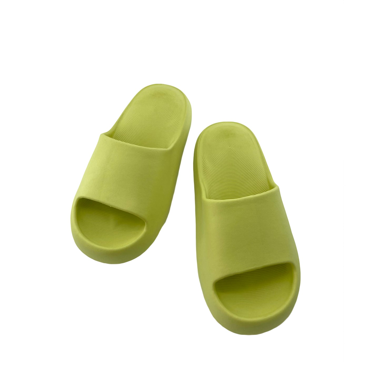 MINISO WOMEN'S FASHION CUSHIONED THICK SLIPPERS(BRIGHT GREEN,37-38) 2013453211105 FASHIONABLE SLIPPERS