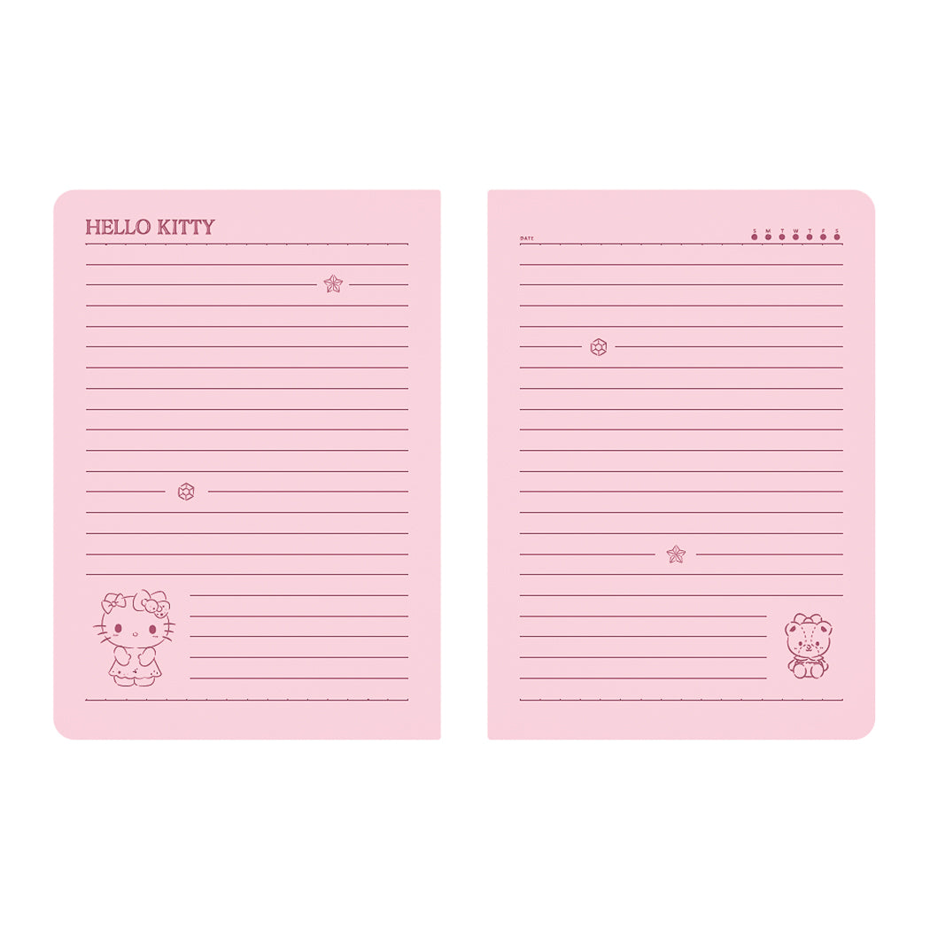 MINISO HELLO KITTY A6 GLUE-BOUND BOOK (32 SHEETS*2 PCS) 2013758910109 HARDCOVER MEMO BOOK