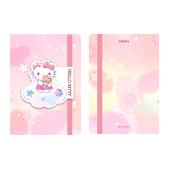 MINISO HELLO KITTY A5 HARDCOVER BOOK WITH BAND (80 SHEETS) 2013759810101 HARDCOVER MEMO BOOK