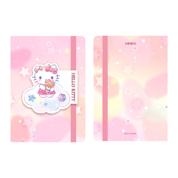 MINISO HELLO KITTY A5 HARDCOVER BOOK WITH BAND (80 SHEETS) 2013759810101 HARDCOVER MEMO BOOK