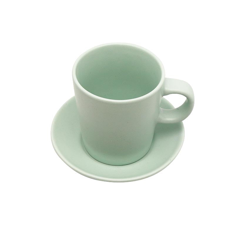MINISO CERAMIC COFFEE CUP AND COASTER SET (90ML)(GREEN) 2013843912100 CERAMIC MUG
