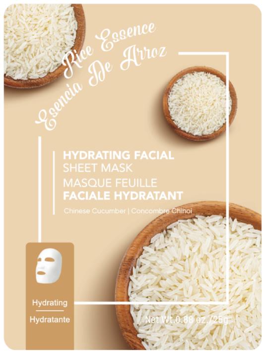 MINISO HYDRATING FACIAL SHEET MASK ( RICE ) 2014143810103 FACIAL MASK SHEET