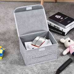 MINISO GRAY SERIES STORAGE BOX WITH LID ( S ) 2014249110107 FABRIC ORGANIZER
