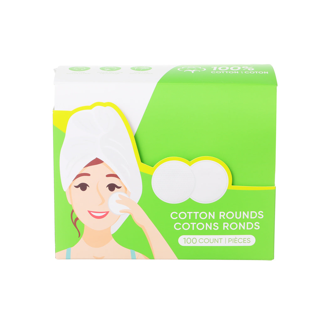 MINISO DOUBLE SIDED NATURAL COTTON ROUNDS (100 COUNT) 2014256610102 COTTON PADS