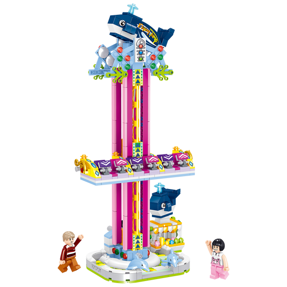 MINISO MINICITY - AMUSEMENT PARK BUILDING BLOCKS(TOWER RIDE 640 PCS) 2014264113107 BUILDING BLOCKS