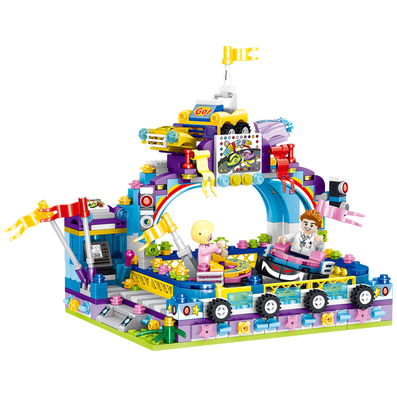 MINISO MINICITY - AMUSEMENT PARK BUILDING BLOCKS(BUMPER CARS 569 PCS) 2014264114104 BUILDING BLOCKS