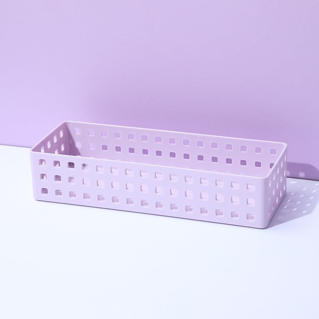 MINISO PURPLE SERIES LONG STACKABLE STORAGE BOX ( M ) 2014266110104 LIFE DEPARTMENT