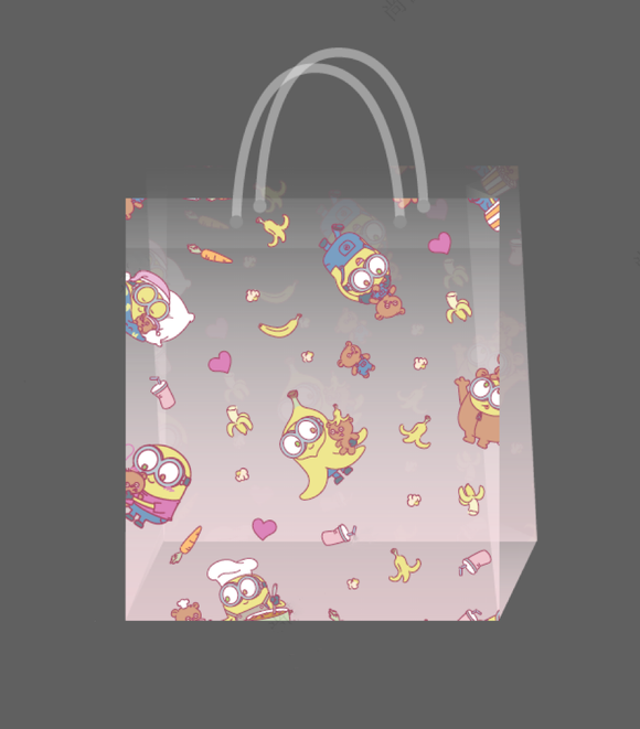 MINISO MINIONS COLLECTION PP GIFT BAG (PINK HEART) 2014279610103 GIFT BAG/GIFT BOX