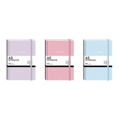 MINISO CREAM SERIES A5 HARDCOVER BOOK ( 80 SHEETS ) ( 3 ASSORTED MODELS ) 2014285710101 HARDCOVER MEMO BOOK