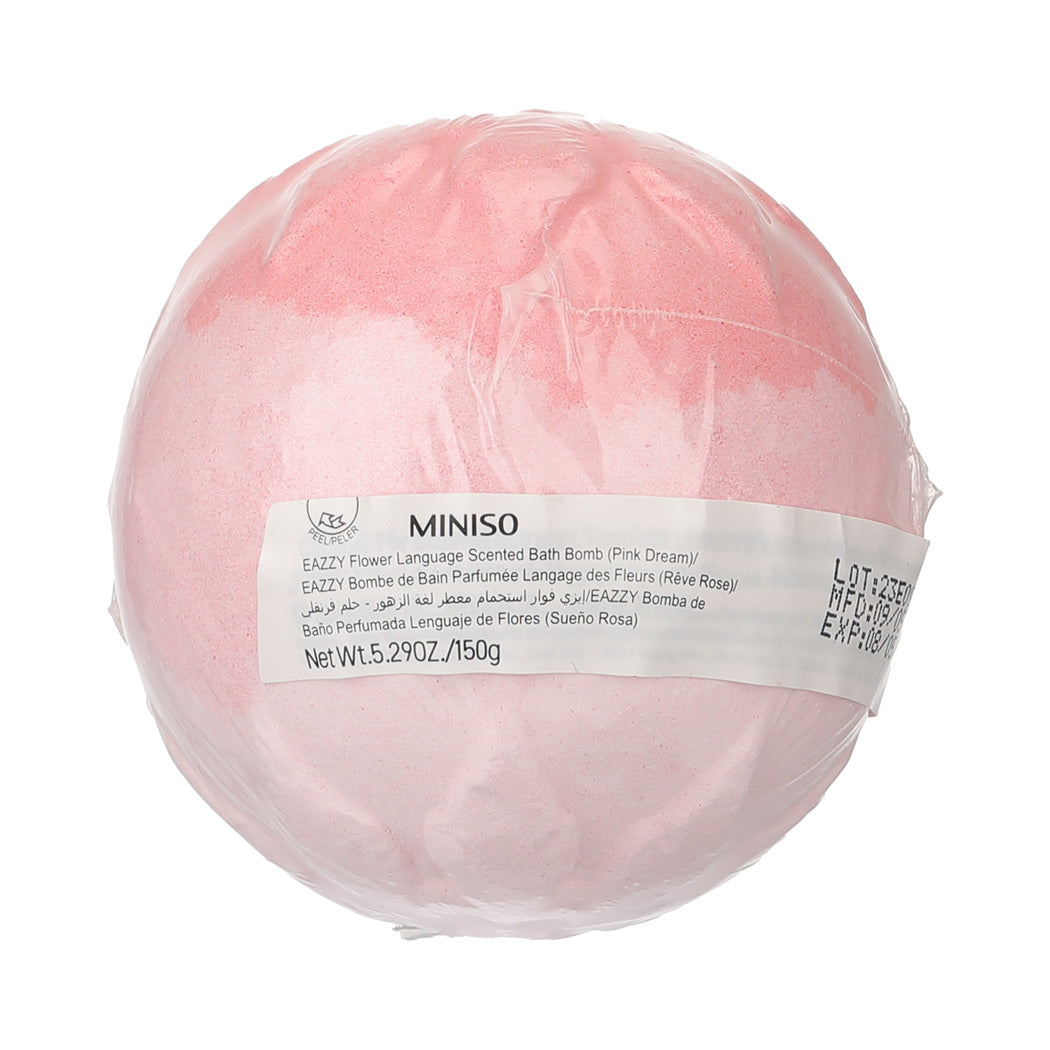 MINISO EAZZY FLOWER LANGUAGE SCENTED BATH BOMB (PINK DREAM) 2014476410100 BATH SALT