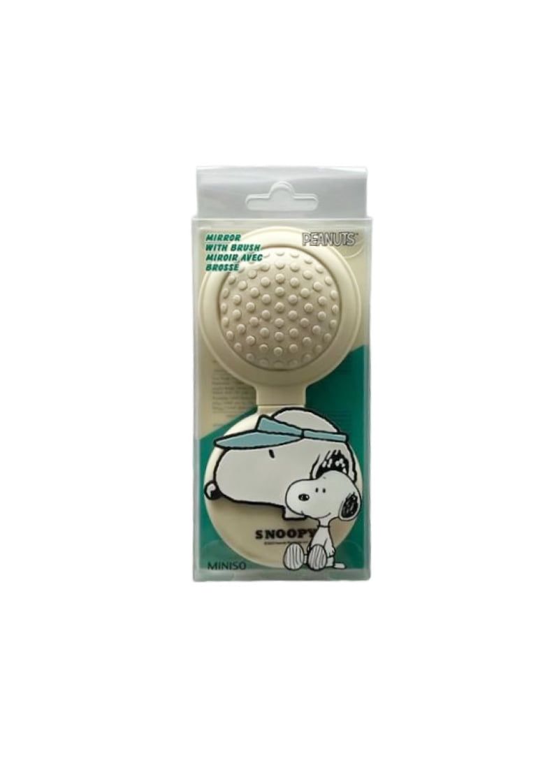 MINISO SNOOPY SUMMER TRAVEL COLLECTION MIRROR WITH BRUSH 2014696510109 COMB