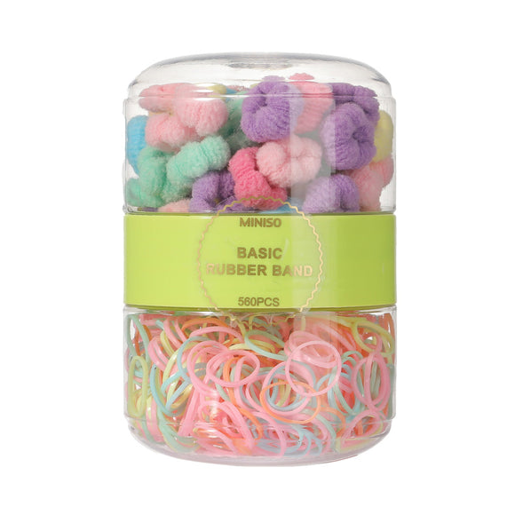 MINISO BASIC SERIES HAMBURGER HAIR TIE (560 PCS) 2014735110109 HAIR TIE