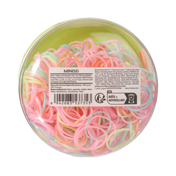 MINISO BASIC SERIES HAMBURGER HAIR TIE (560 PCS) 2014735110109 HAIR TIE