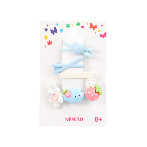 MINISO FUN SERIES CARTOON GIRL HAIR CLIP (4 PCS) 2014736510106 HAIR CLIPPERS