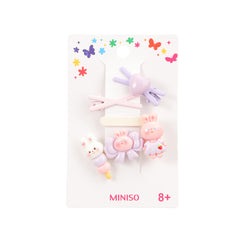 MINISO FUN SERIES CARTOON GIRL HAIR CLIP (4 PCS) 2014736510106 HAIR CLIPPERS