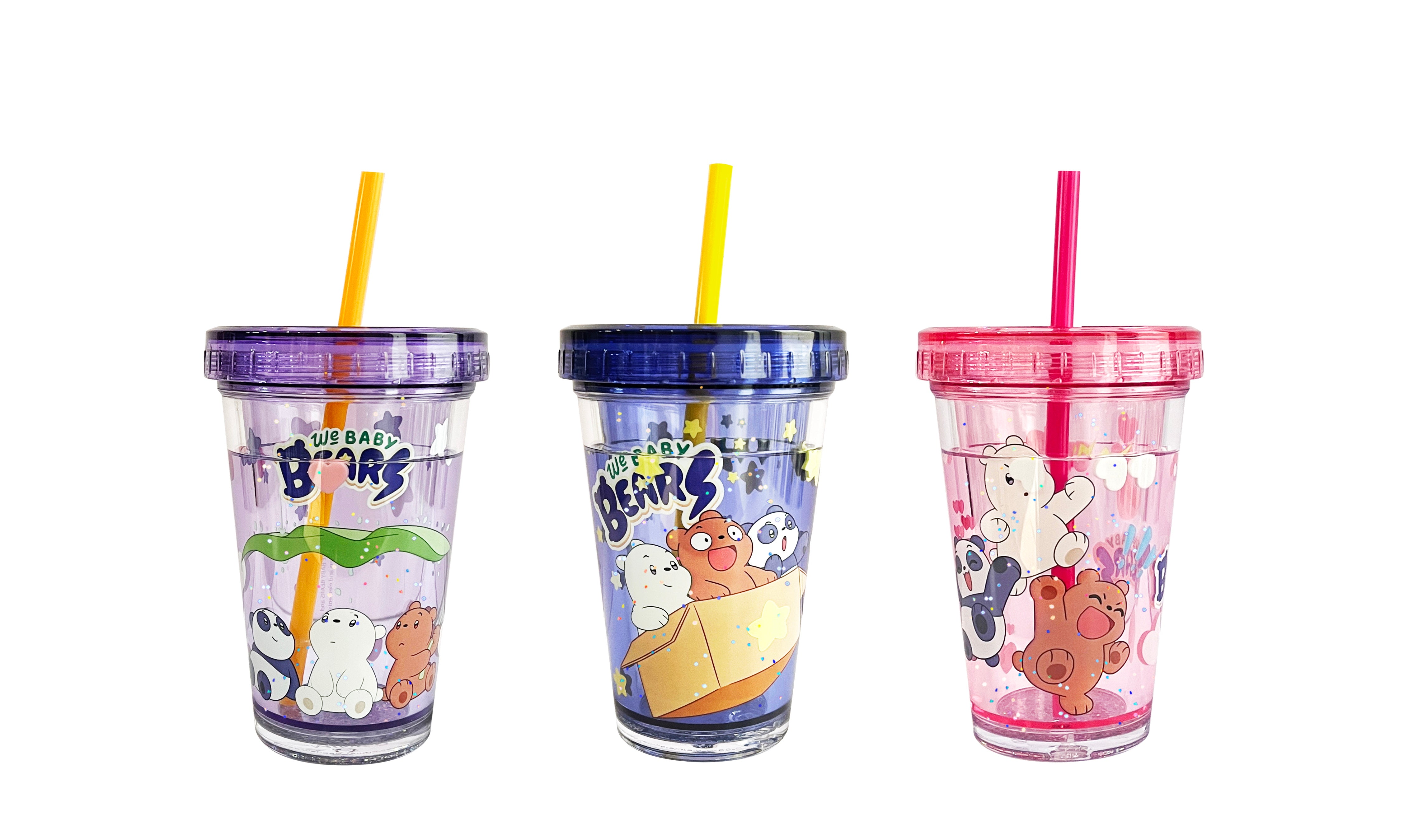 MINISO WE BABY BEARS COLLECTION DOUBLE WALL PLASTIC TUMBLER (320ML) 2014798110108 PLASTIC WATER BOTTLE