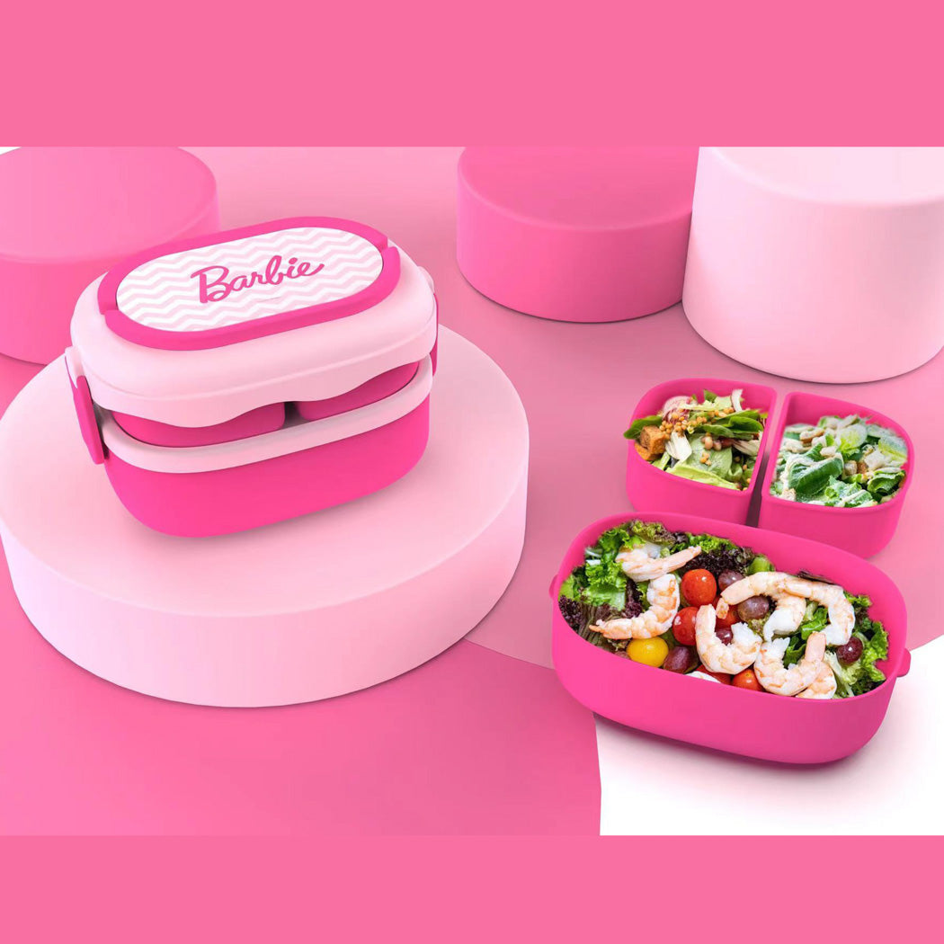 MINISO BARBIE COLLECTION DOUBLE LAYERED BENTO BOX (1600ML) 2014996910104 BENTO BOX