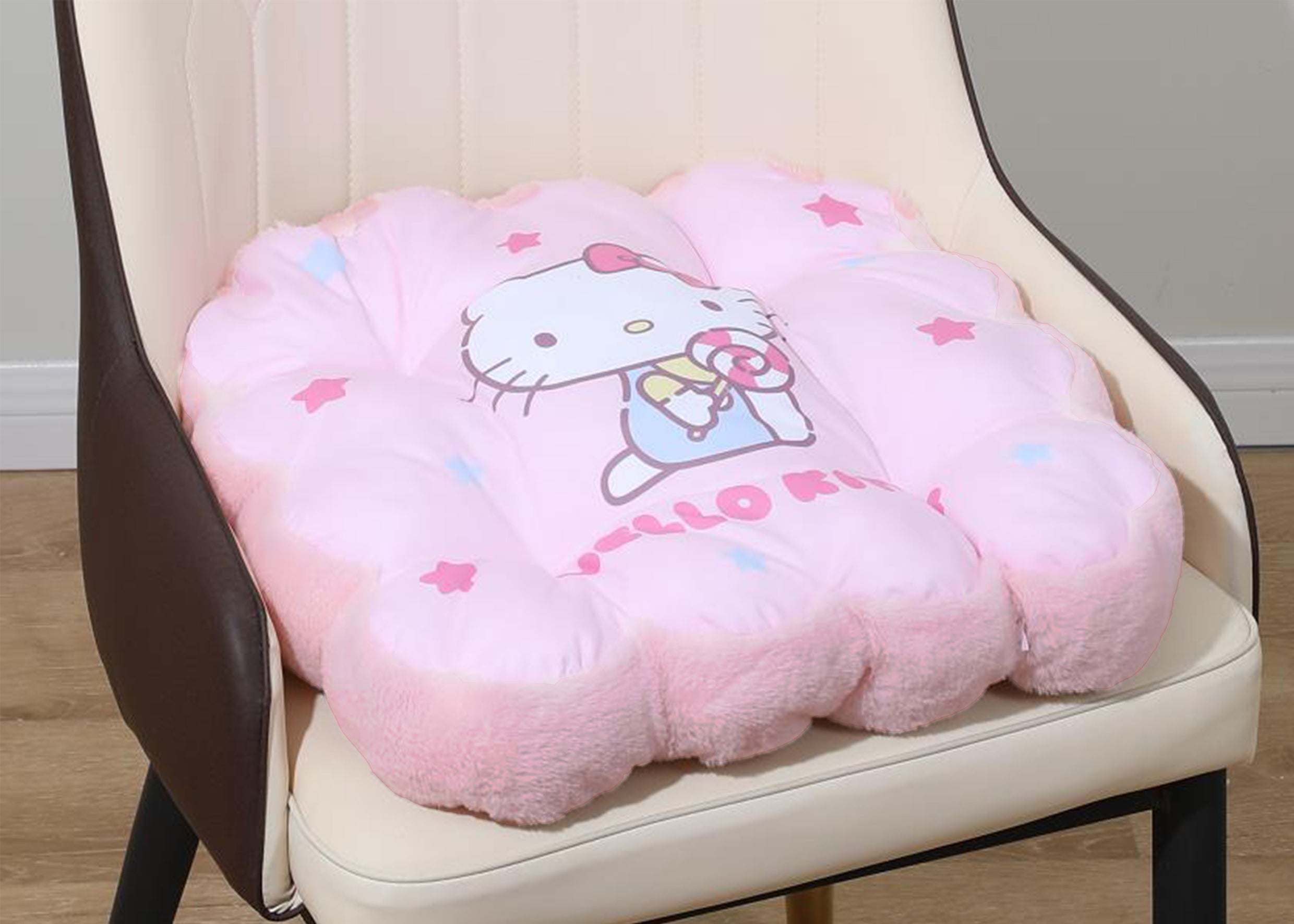 MINISO SANRIO CHARACTERS EXQUISITE PRINTED BACKREST CUSHION AND SEAT CUSHION(HELLO KITTY) 2015000710109 SEAT CUSHION