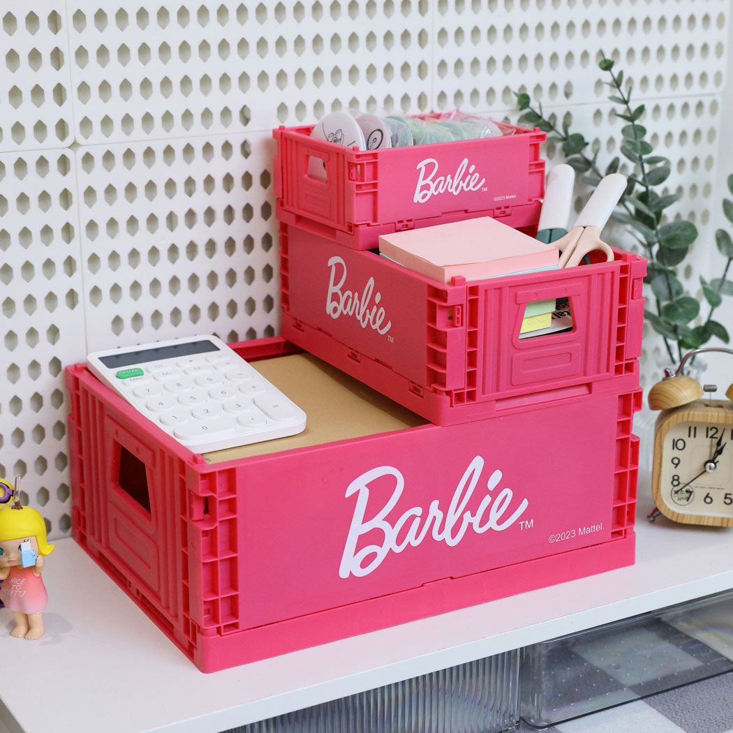 MINISO BARBIE COLLECTION COLLAPSIBLE STORAGE BIN (S) 2015034310108 SUNDRIES STORAGE