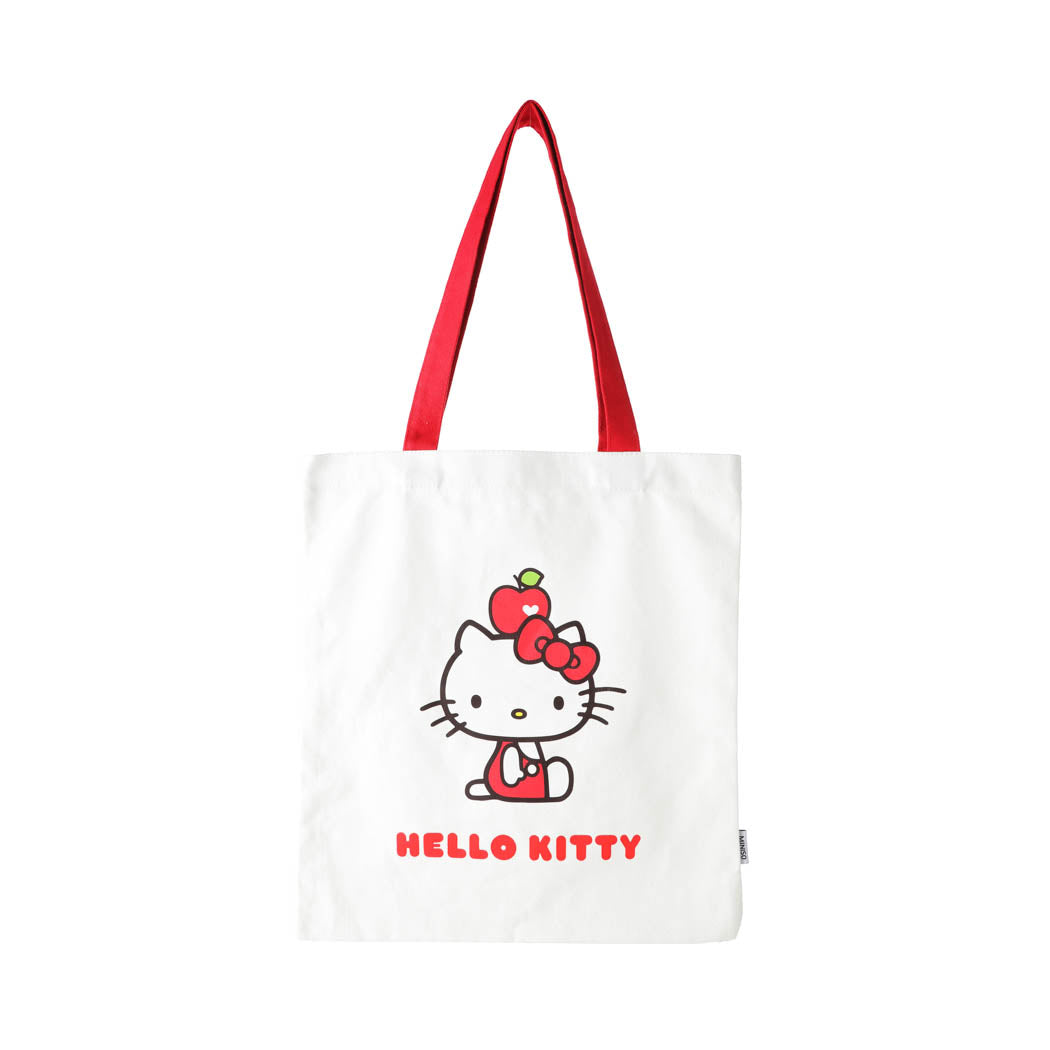 MINISO HELLO KITTY APPLE COLLECTION SHOPPING BAG(WHITE) 2015073910109 GROCERY BAG