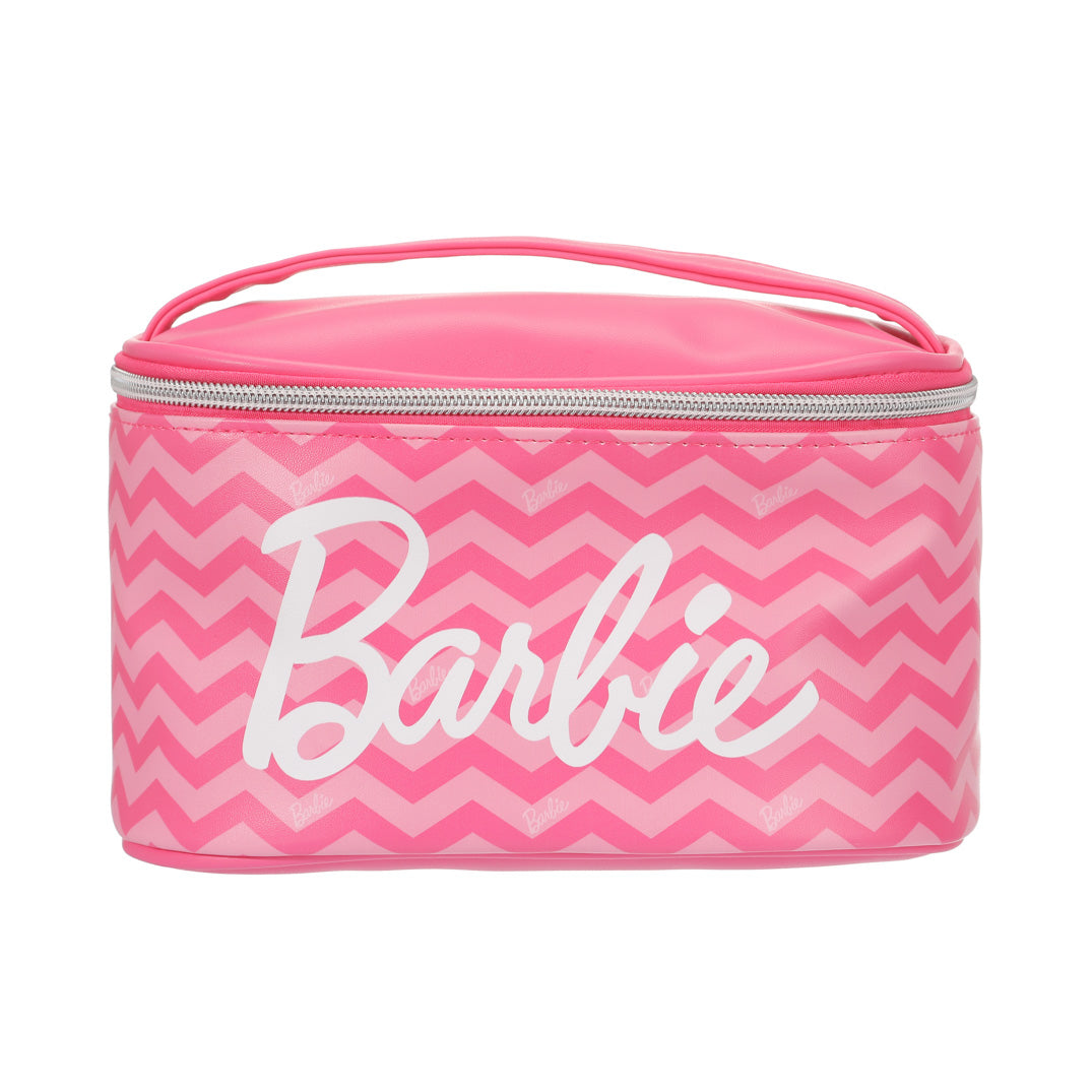 MINISO BARBIE COLLECTION BARREL COSMETIC BAG(	 ROSE RED) 2015097610108 COSMETIC BAG