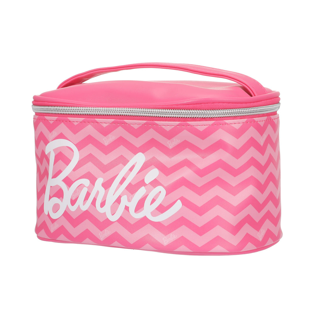 MINISO BARBIE COLLECTION BARREL COSMETIC BAG(	 ROSE RED) 2015097610108 COSMETIC BAG