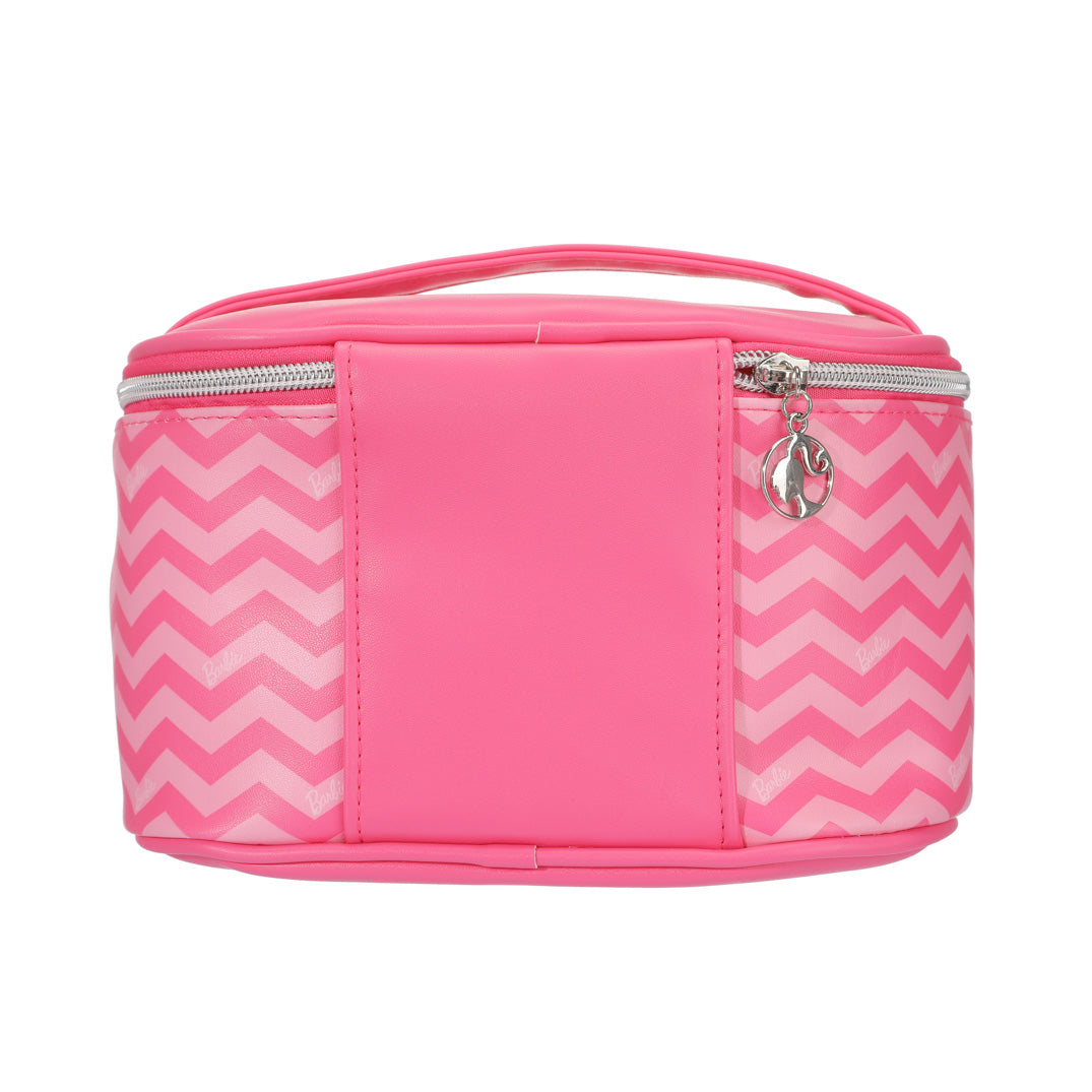 MINISO BARBIE COLLECTION BARREL COSMETIC BAG(	 ROSE RED) 2015097610108 COSMETIC BAG