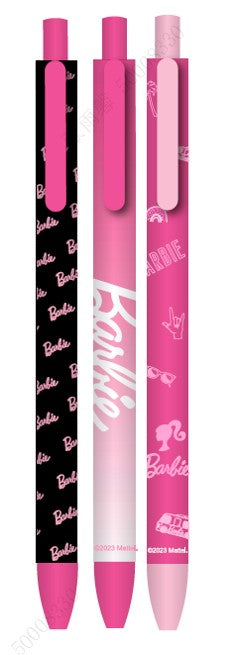 MINISO BARBIE COLLECTION RETRACTABLE GEL PEN (3 PACK)PDQ 2015103010106 PEN