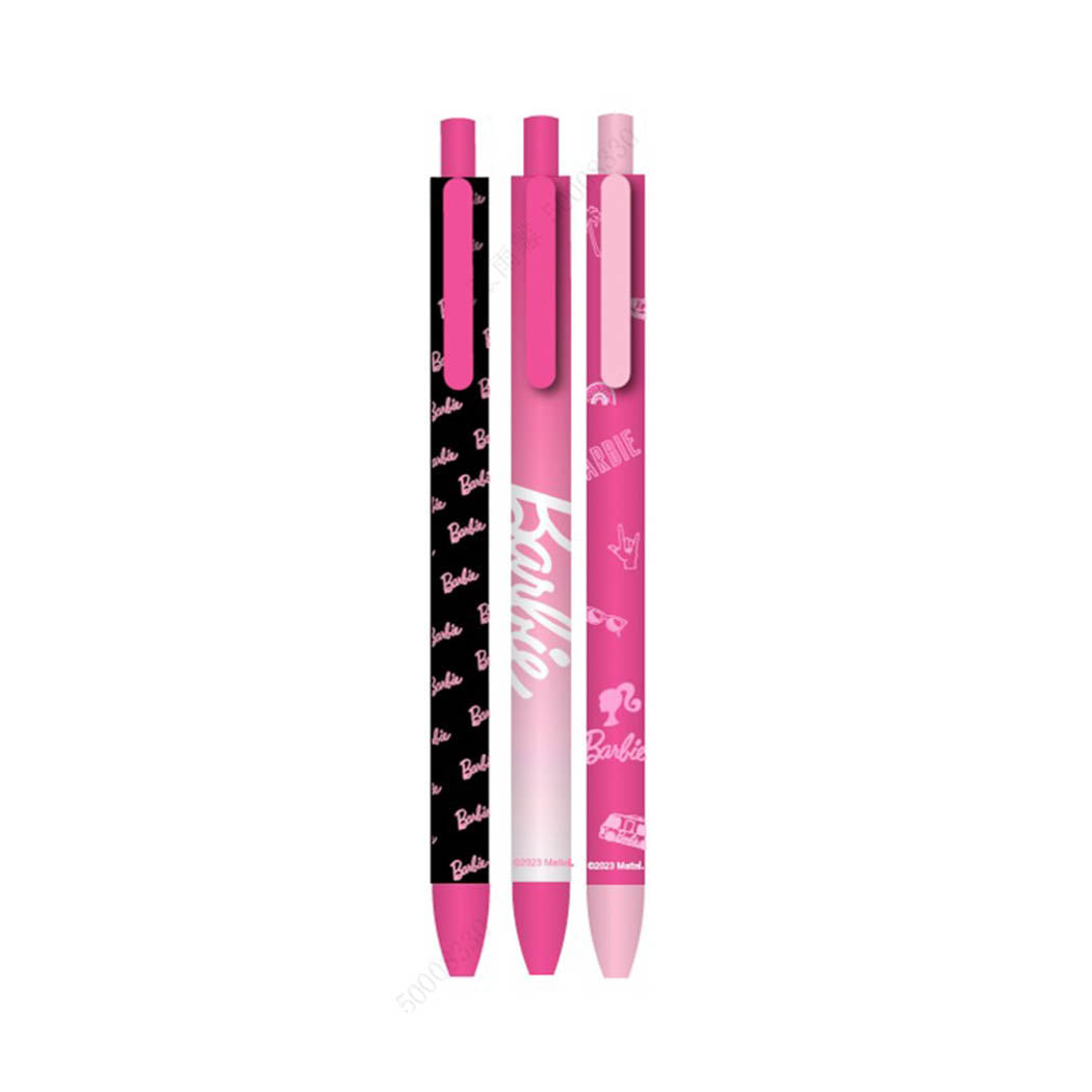 MINISO BARBIE COLLECTION RETRACTABLE GEL PEN (3 PACK)PDQ 2015103010106 PEN