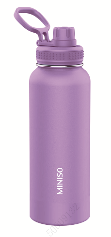 MINISO SOLID COLOR HANDHELD STAINLESS STEEL WATER BOTTLE 1.4L ( PURPLE ) 2015239612106 LIFE DEPARTMENT