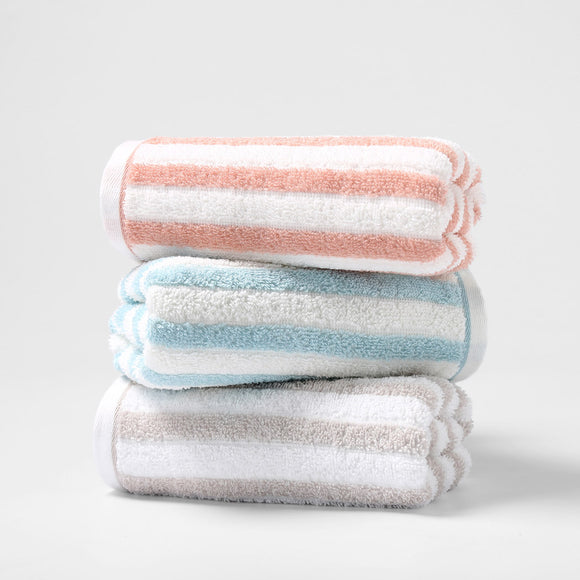 MINISO STRIPED PURE COTTON TOWEL ( RED ) 2015298012107 TEXTILE