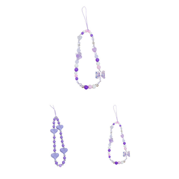 MINISO DREAMY PURPLE PHONE CHARM 2015302510100 BAGS & ACCESSORIES