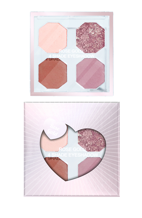 MINISO ROSE GOLD SERIES 4 SHADE EYESHADOW PALETTE ( 02 ) 2015358810100 EYESHADOW