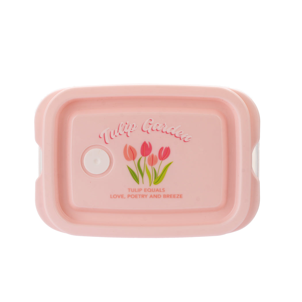 MINISO TULIP GARDEN COLLECTION FOOD STORAGE CONTAINERS (3 PCS) 2015453710107 FOOD CONTAINER