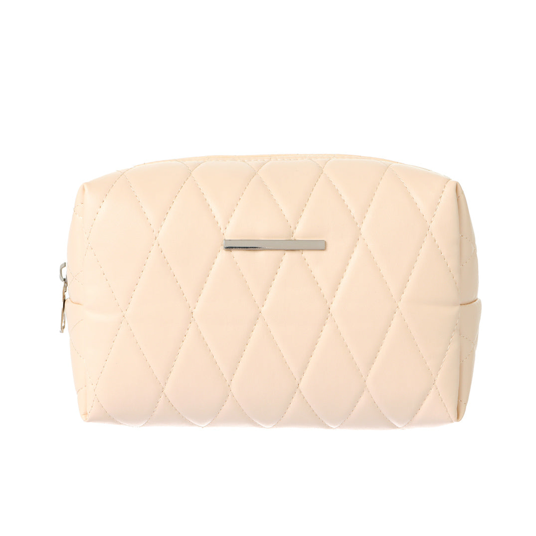 MINISO RHOMBUS RECTANGULAR COSMETIC BAG(BEIGE) 2015467212109 COSMETIC BAG