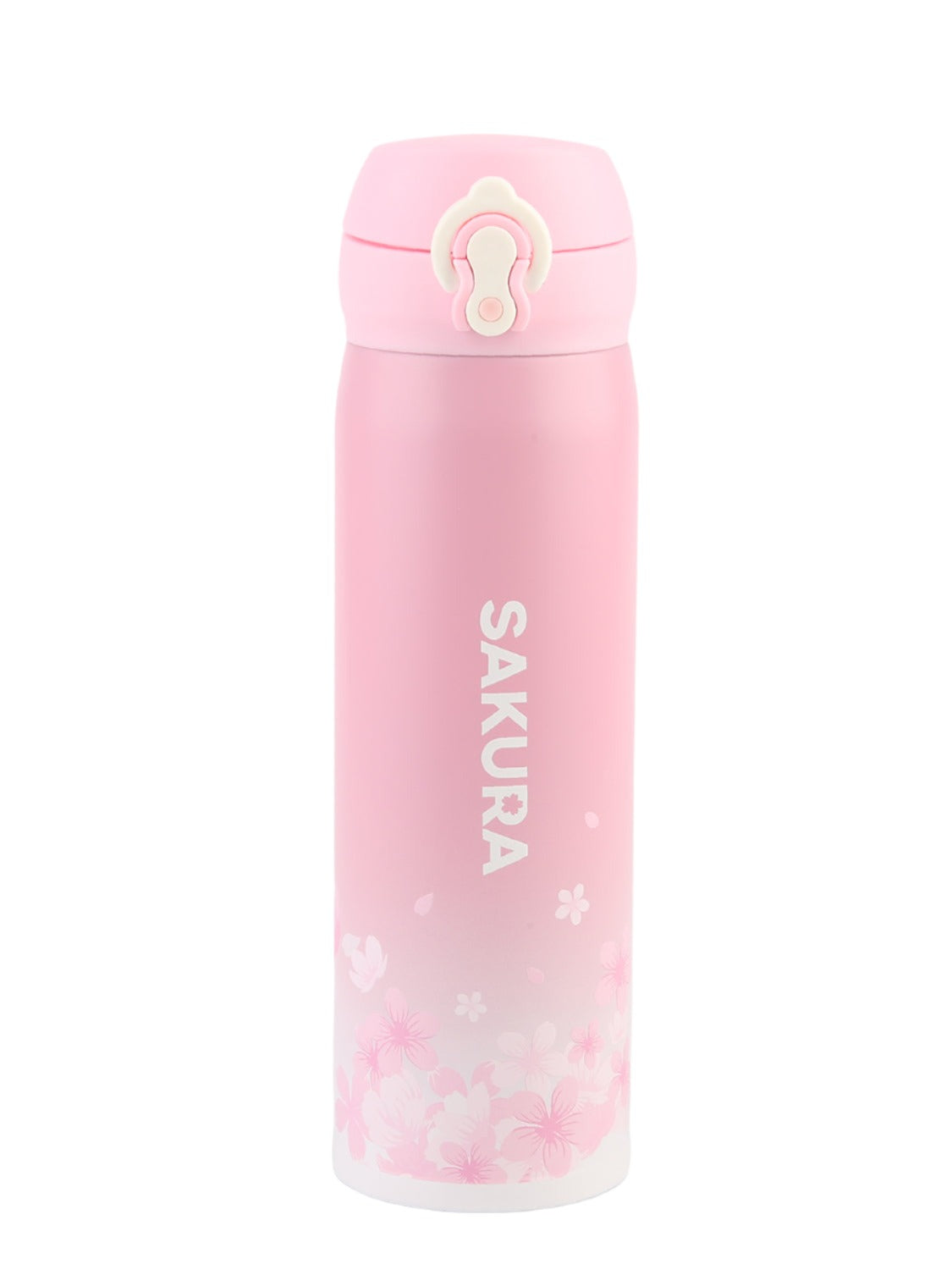 MINISO BLOOMING NIGHT COLLECTION INSULATED BOTTLE WITH AUTO FLIP LID ( 450ML ) ( PINK ) 2015662611103 VACUUM CUP / KETTLE