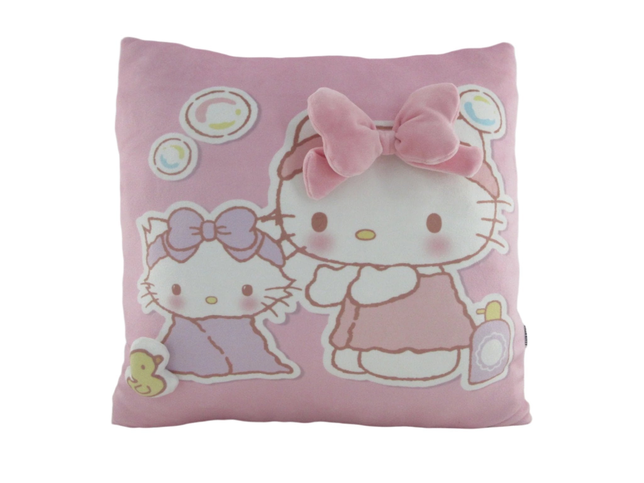 MINISO SANRIO CHARACTERS COLLECTION 16IN. QUADRATE PRINTED PILLOW WITH DECORATION(HELLO KITTY) 2015737110104 BACK CUSHION