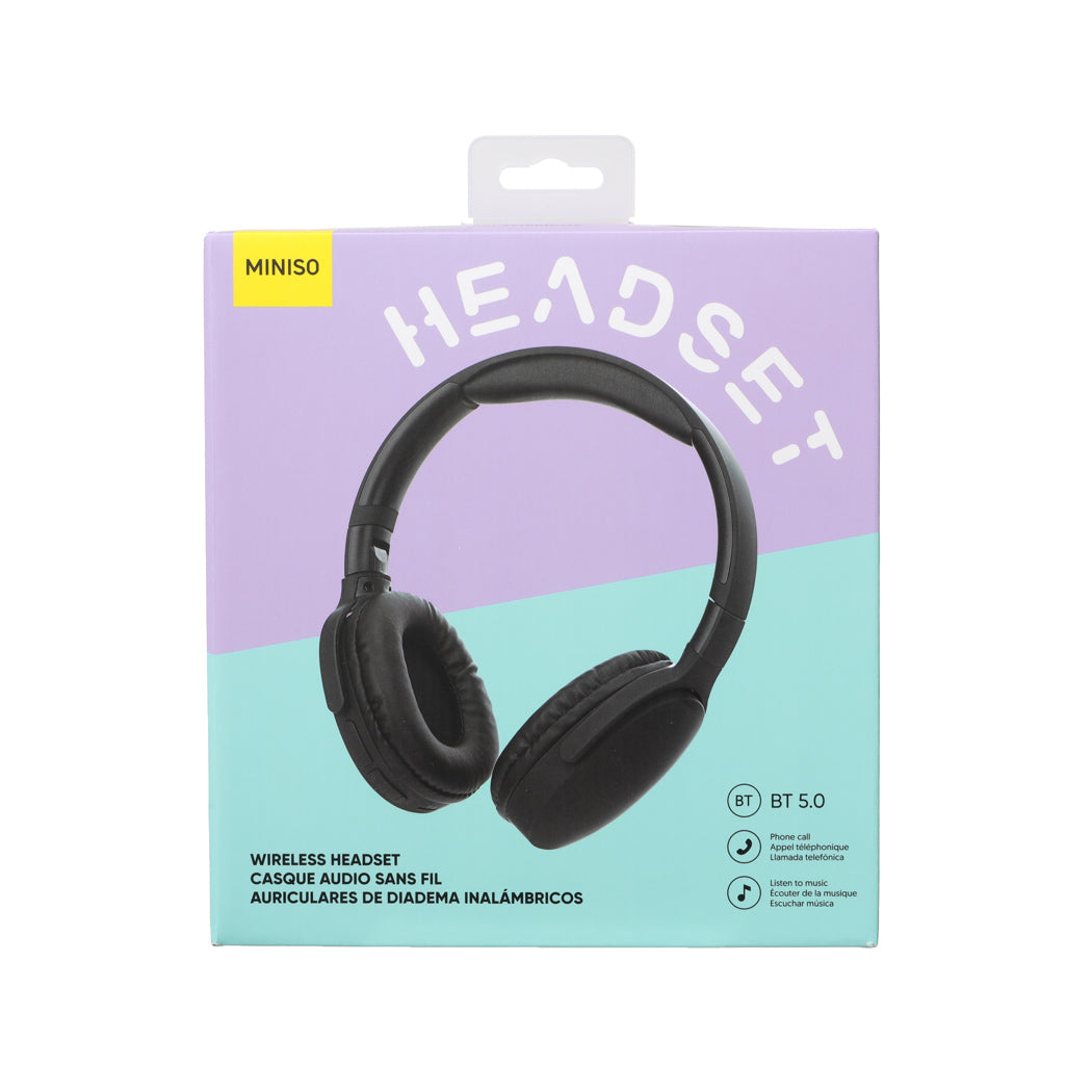 MINISO BICOLOR WIRELESS HEADSET  MODEL: 2310(BLACK) 2016087811109 HEADPHONES