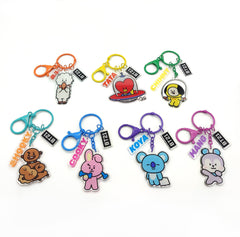 MINISO BT21 COLLECTION ACRYLIC KEYCHAIN 2016279310106 FASHIONABLE ORNAMENTS