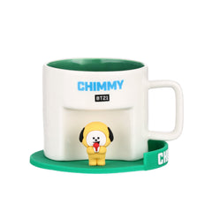 MINISO BT21 COLLECTION CARTOON CERAMIC CUP WITH COASTER ( 450ML ) ( CHIMMY ) 2016371116101 CERAMIC MUG